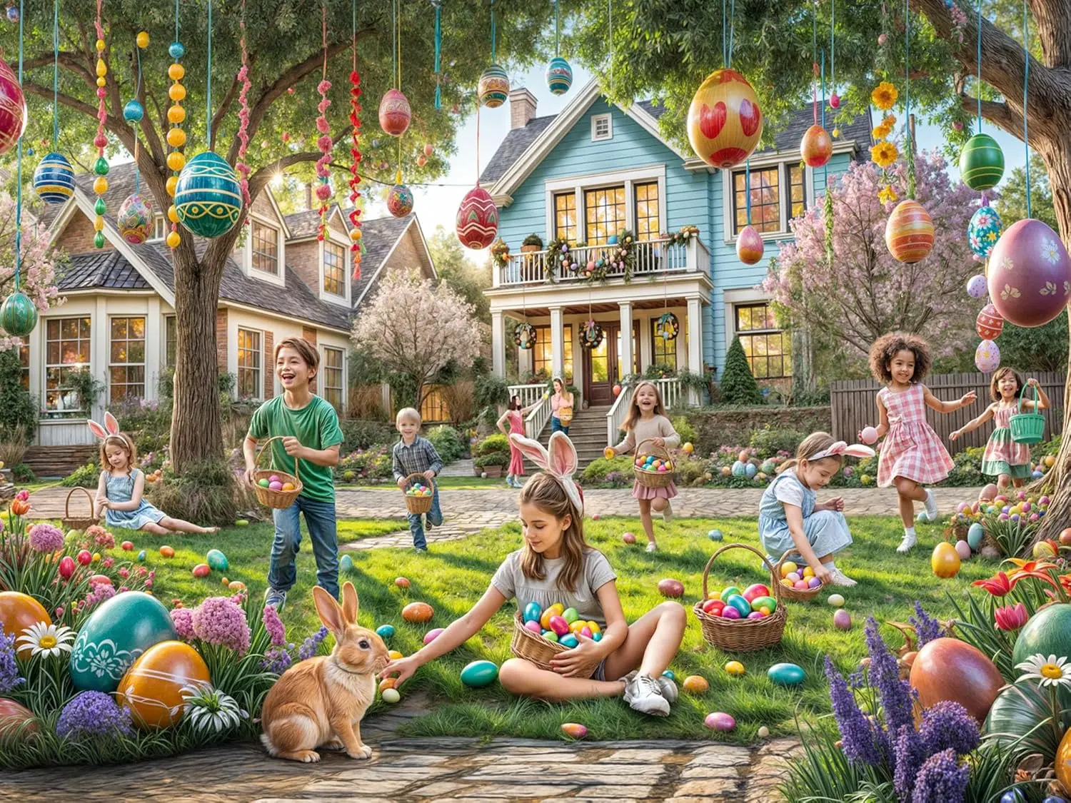 Party Games Easter For Family - عيد الفصح السعيد 1000/520/120 قطعة بانوراما