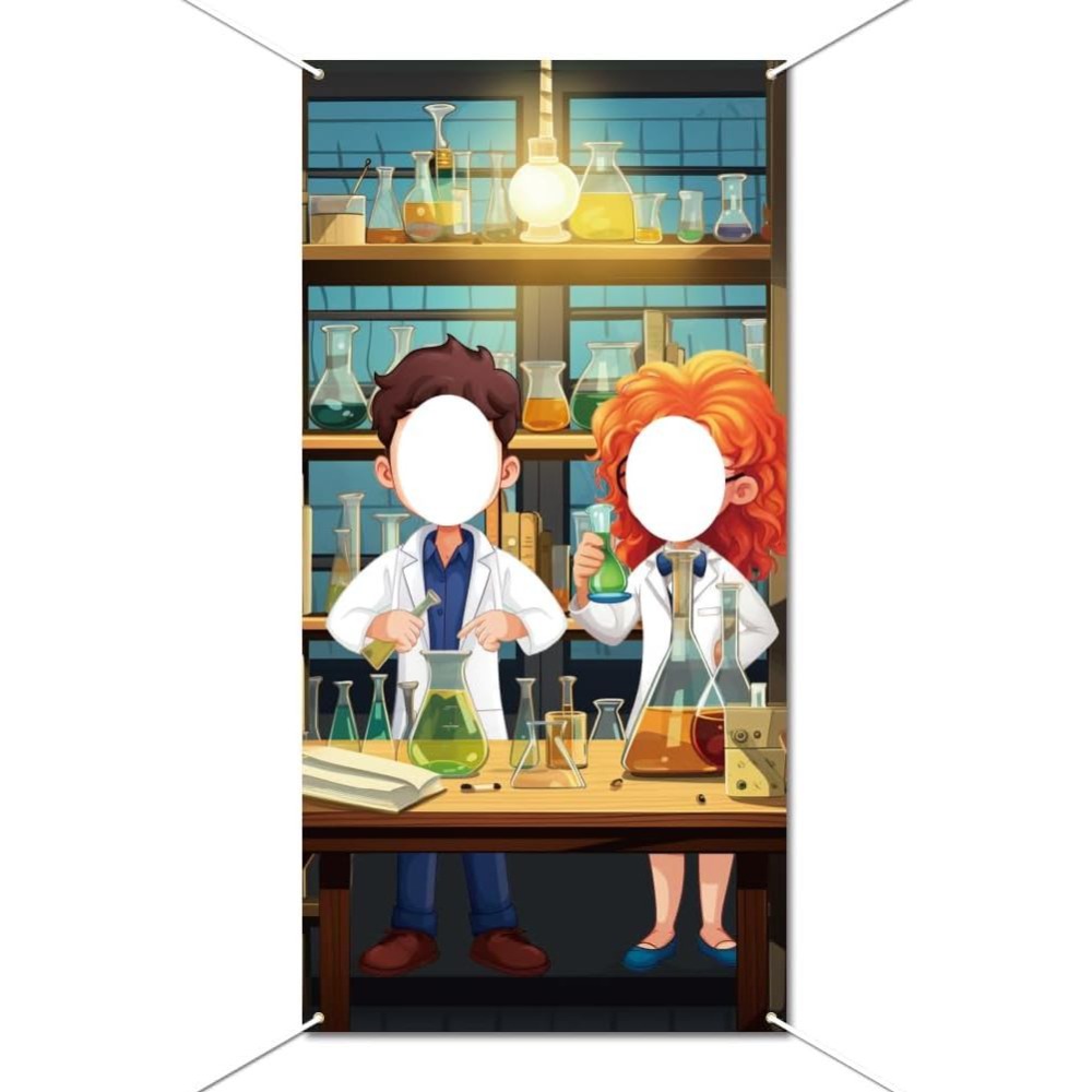 Party Games Lab - خلفية حفلة علمية، ديكور حفلة العلماء